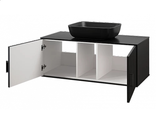 Заказать RICHARD -105 Тумба подвесная 2 дв. черный в магазине сантехники Santeh-Crystal.ru