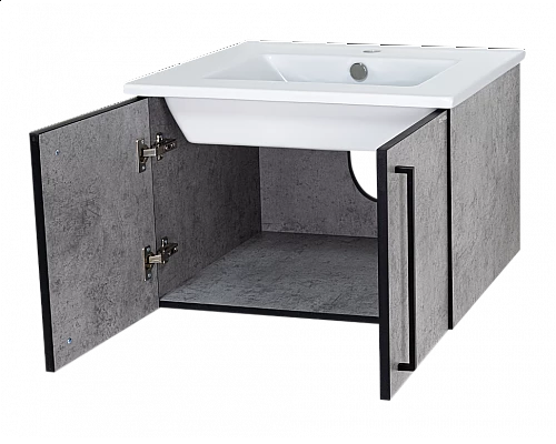 Приобрести ROCK - 75 Тумба прямая подвесная светло-серый (Чикаго) ЛДСП О в магазине сантехники Santeh-Crystal.ru