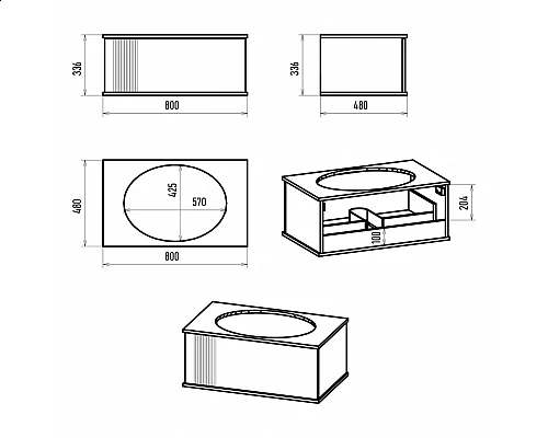 Купить SAVOY - 80 Тумба подвесная с 1 ящ. белый в магазине сантехники Santeh-Crystal.ru