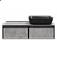 Заказать STONE - 100 Тумба подвесная 2 ящ. бетон (Стоун) в магазине сантехники Santeh-Crystal.ru