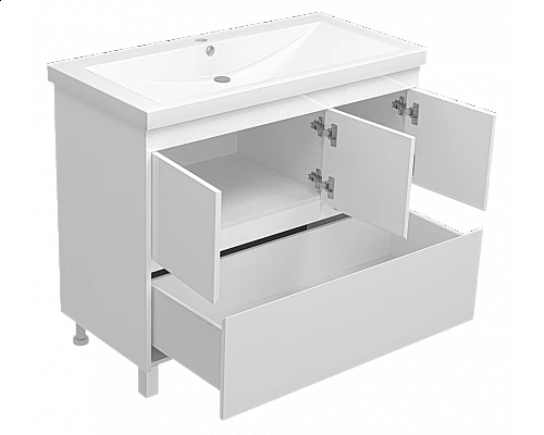 Купить Алиса -100 тумба 1 ящ. напольная белая эмаль в магазине сантехники Santeh-Crystal.ru
