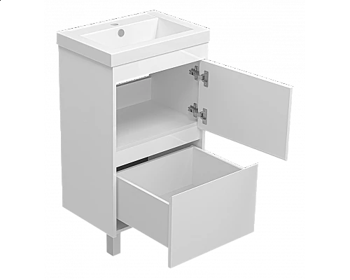 Заказать Алиса - 50 тумба 1 ящ. напольная белая эмаль в магазине сантехники Santeh-Crystal.ru