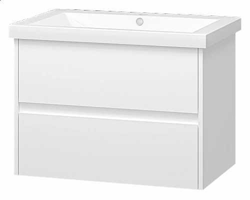 Приобрести Алиса - 75 тумба 2 ящ. подвесная белая эмаль в магазине сантехники Santeh-Crystal.ru