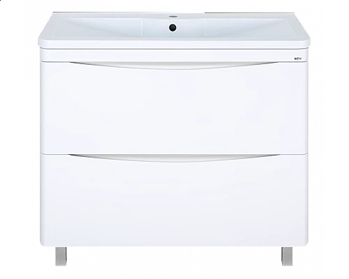 Приобрести Атлантик -100 Тумба напольная  с 2 ящ. закруг. края в магазине сантехники Santeh-Crystal.ru