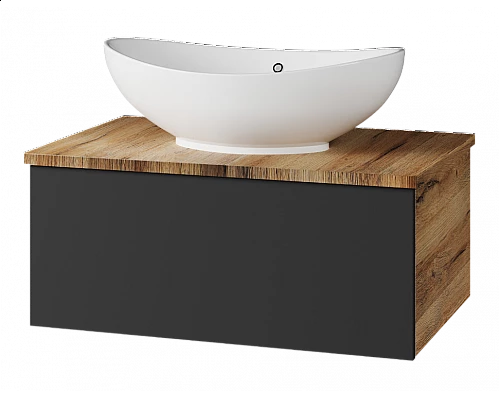 Заказать Ива - 70 Тумба подвесная Графит пленка 1 ящ в магазине сантехники Santeh-Crystal.ru