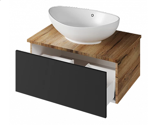 Заказать Ива - 70 Тумба подвесная Графит пленка 1 ящ в магазине сантехники Santeh-Crystal.ru