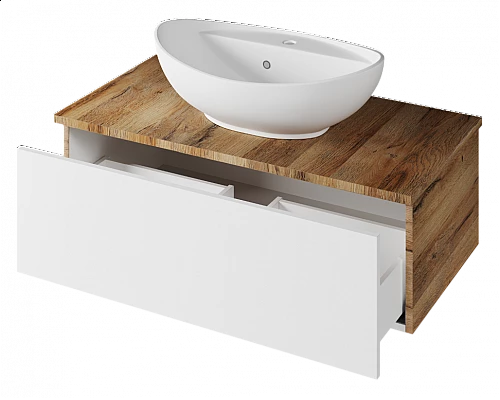 Приобрести Ива - 90 Тумба подвесная комбинированная 1 ящ. О в магазине сантехники Santeh-Crystal.ru