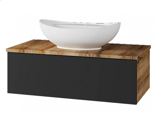 Заказать Ива - 90 Тумба подвесная Графит пленка 1 ящ в магазине сантехники Santeh-Crystal.ru