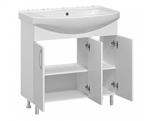 Заказать Изео - 85 Тумба напольная прямая 3 дв., (ПВХ) в магазине сантехники Santeh-Crystal.ru