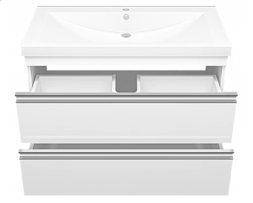 Приобрести Ингрид - 90 Тумба подвесная с 2 ящ.эмаль в магазине сантехники Santeh-Crystal.ru