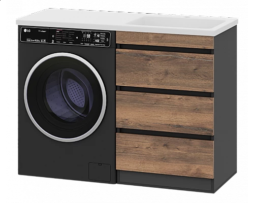 Купить Коломбо - 60 Тумба под стиральную машину напольная 3 ящ. в магазине сантехники Santeh-Crystal.ru