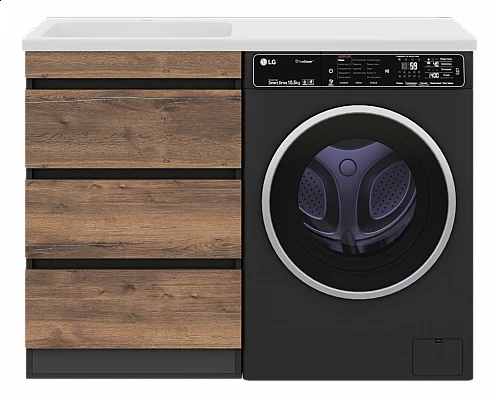 Купить Коломбо - 60 Тумба под стиральную машину напольная 3 ящ. в магазине сантехники Santeh-Crystal.ru