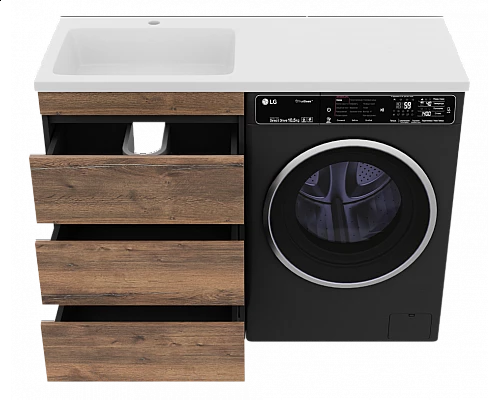 Купить Коломбо - 60 Тумба под стиральную машину напольная 3 ящ. в магазине сантехники Santeh-Crystal.ru