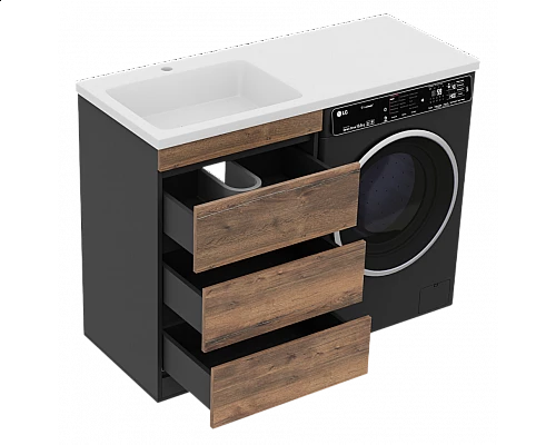Купить Коломбо - 60 Тумба под стиральную машину напольная 3 ящ. в магазине сантехники Santeh-Crystal.ru