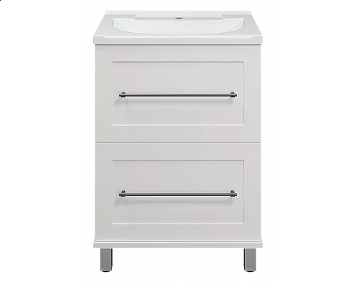 Приобрести Марта - 60 Тумба напольная 2 ящ. белая эмаль (глянец) в магазине сантехники Santeh-Crystal.ru