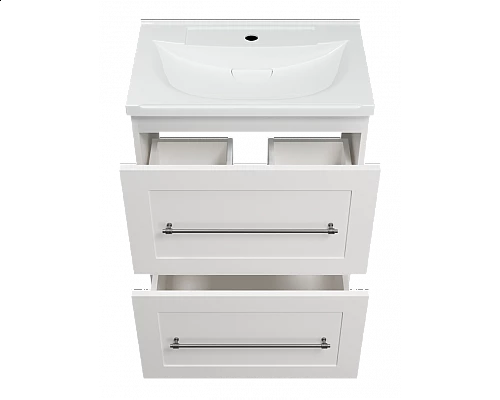 Приобрести Марта - 60 Тумба напольная 2 ящ. белая эмаль (глянец) в магазине сантехники Santeh-Crystal.ru