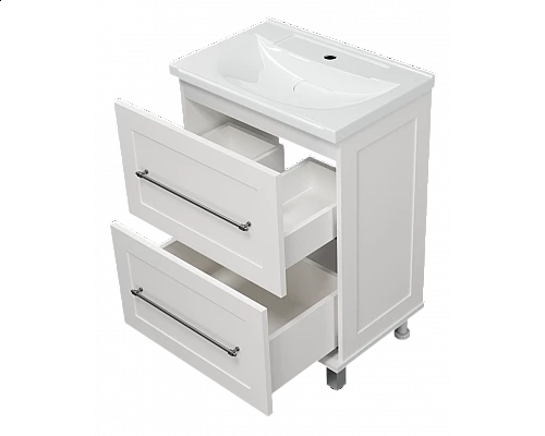 Приобрести Марта - 60 Тумба напольная 2 ящ. белая эмаль (глянец) в магазине сантехники Santeh-Crystal.ru