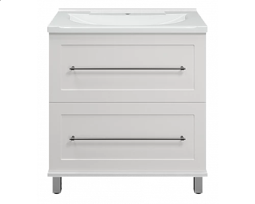 Купить Марта - 80 Тумба напольная 2 ящ. белая эмаль (глянец) в магазине сантехники Santeh-Crystal.ru
