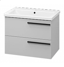 Ненси - 70 Тумба подвесная 2 ящ серая мат. эмаль