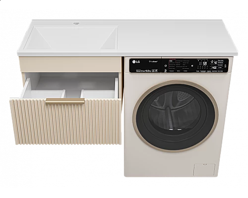 Купить ENFIDA - 60 Тумба подвесная 1 ящ. под стир. машину, бежевая мат. эмаль (Энфида) в магазине сантехники Santeh-Crystal.ru