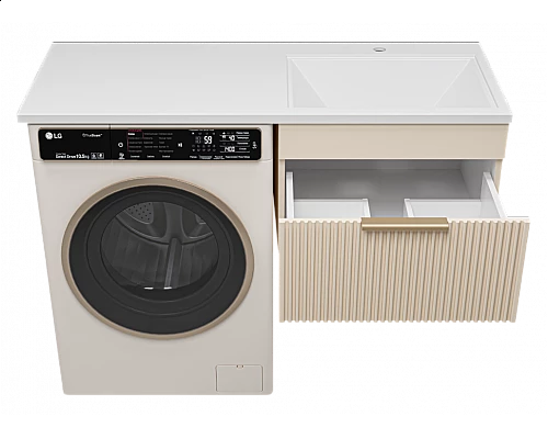 Купить ENFIDA - 60 Тумба подвесная 1 ящ. под стир. машину, бежевая мат. эмаль (Энфида) в магазине сантехники Santeh-Crystal.ru