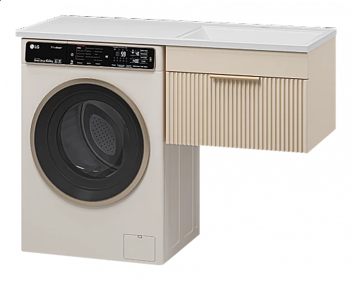 Купить ENFIDA - 60 Тумба подвесная 1 ящ. под стир. машину, бежевая мат. эмаль (Энфида) в магазине сантехники Santeh-Crystal.ru