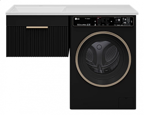 Приобрести ENFIDA - 60 Тумба подвесная 1 ящ. под стир. машину, черная мат. эмаль (Энфида) в магазине сантехники Santeh-Crystal.ru