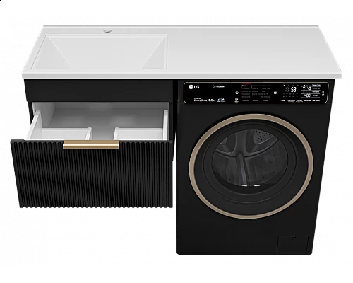 Приобрести ENFIDA - 60 Тумба подвесная 1 ящ. под стир. машину, черная мат. эмаль (Энфида) в магазине сантехники Santeh-Crystal.ru