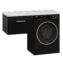 ENFIDA - 60 Тумба подвесная 1 ящ. под стир. машину, черная мат. эмаль (Энфида)