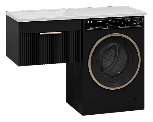 Приобрести ENFIDA - 60 Тумба подвесная 1 ящ. под стир. машину, черная мат. эмаль (Энфида) в магазине сантехники Santeh-Crystal.ru