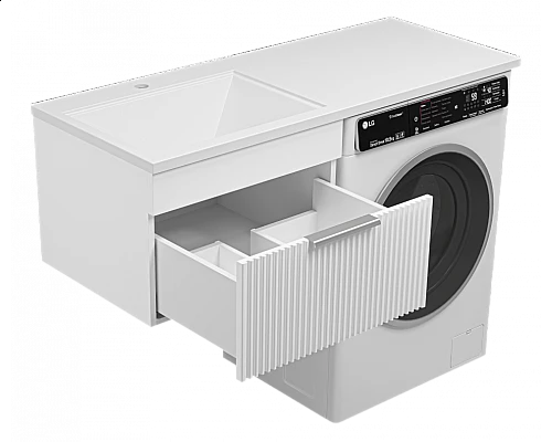 Приобрести ENFIDA - 60 Тумба подвесная 1 ящ. под стир. машину, белая мат. эмаль (Энфида) в магазине сантехники Santeh-Crystal.ru