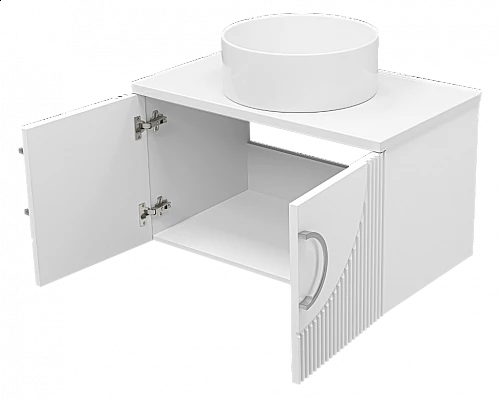 Приобрести Ярина - 80 Тумба подвесная 2 дв. белая мат. эмаль в магазине сантехники Santeh-Crystal.ru