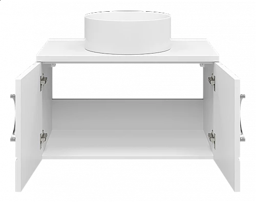 Приобрести Ярина - 80 Тумба подвесная 2 дв. белая мат. эмаль в магазине сантехники Santeh-Crystal.ru