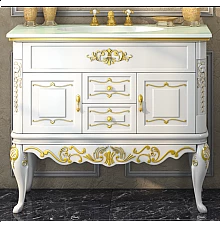 Bianco - 80 Тумба с 2 ящ. беж сусальное золото