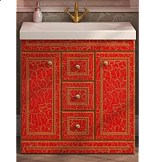 Fresko - 90 Тумба с 3 ящ. Краколет красный патина