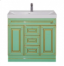 Vena - 75 Тумба с 3 ящ.салатовая/ патина