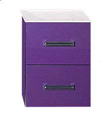 Атланта - 38 тумба подвесная  2ящ. BL - 17M (сиреневый)