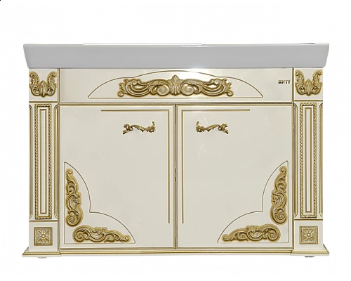 Приобрести Барокко -120 Тумба прямая бежевая патина в магазине сантехники Santeh-Crystal.ru