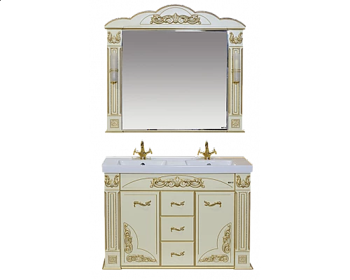 Приобрести Барокко -120 Тумба с 3 ящ бежевая патина в магазине сантехники Santeh-Crystal.ru