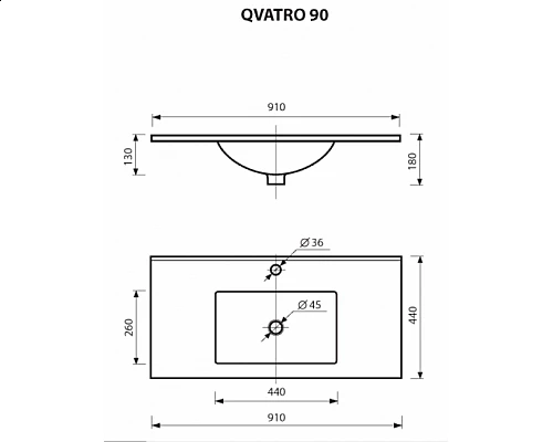 Заказать Барселона - 90 Тумба подвесная с 3 ящ. белая эмаль в магазине сантехники Santeh-Crystal.ru