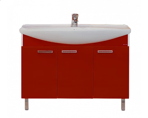Заказать Джулия -120 Тумба прямая красная в магазине сантехники Santeh-Crystal.ru