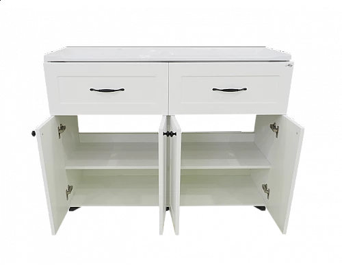 Приобрести Дуэт - 120 Тумба белая матовая с 2 ящ. в магазине сантехники Santeh-Crystal.ru