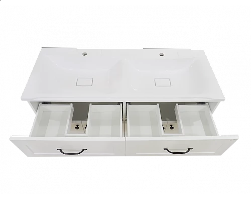 Приобрести Дуэт - 120 Тумба белая матовая с 2 ящ. в магазине сантехники Santeh-Crystal.ru