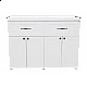Приобрести Дуэт - 120 Тумба белая матовая с 2 ящ. в магазине сантехники Santeh-Crystal.ru