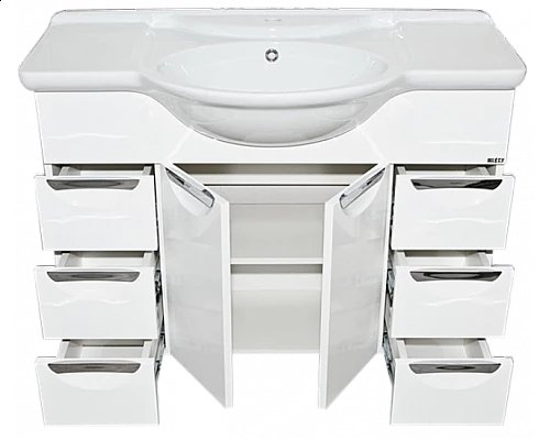 Заказать Жасмин -105 Тумба 6 ящ. белая эмаль в магазине сантехники Santeh-Crystal.ru