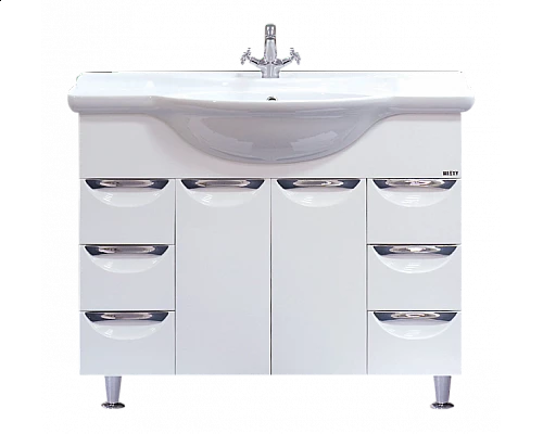 Заказать Жасмин -105 Тумба 6 ящ. белая эмаль в магазине сантехники Santeh-Crystal.ru