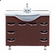 Заказать Жасмин -105 Тумба 6 ящ. коричневая эмаль в магазине сантехники Santeh-Crystal.ru