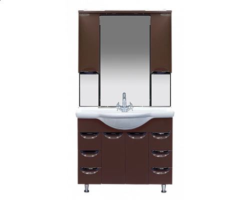 Заказать Жасмин -105 Тумба 6 ящ. коричневая эмаль в магазине сантехники Santeh-Crystal.ru