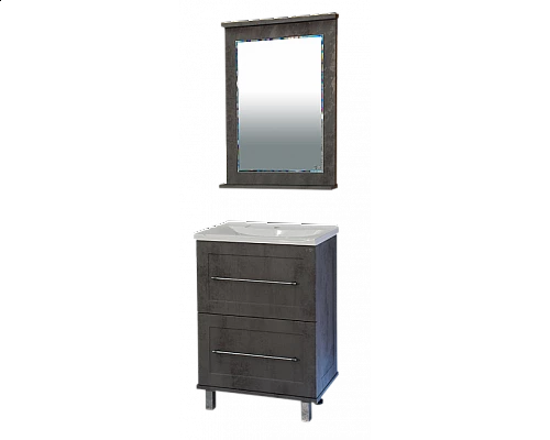 Заказать Марта - 60 Тумба напольная 2 ящ. темный бетон в магазине сантехники Santeh-Crystal.ru