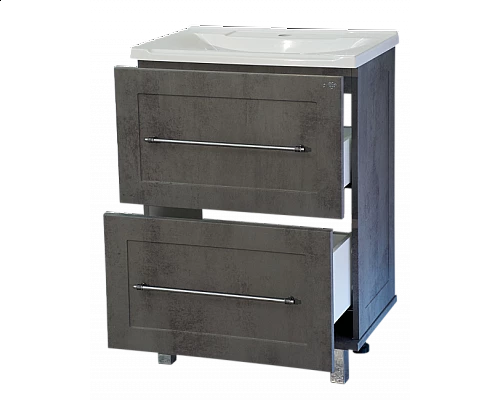 Заказать Марта - 60 Тумба напольная 2 ящ. темный бетон в магазине сантехники Santeh-Crystal.ru